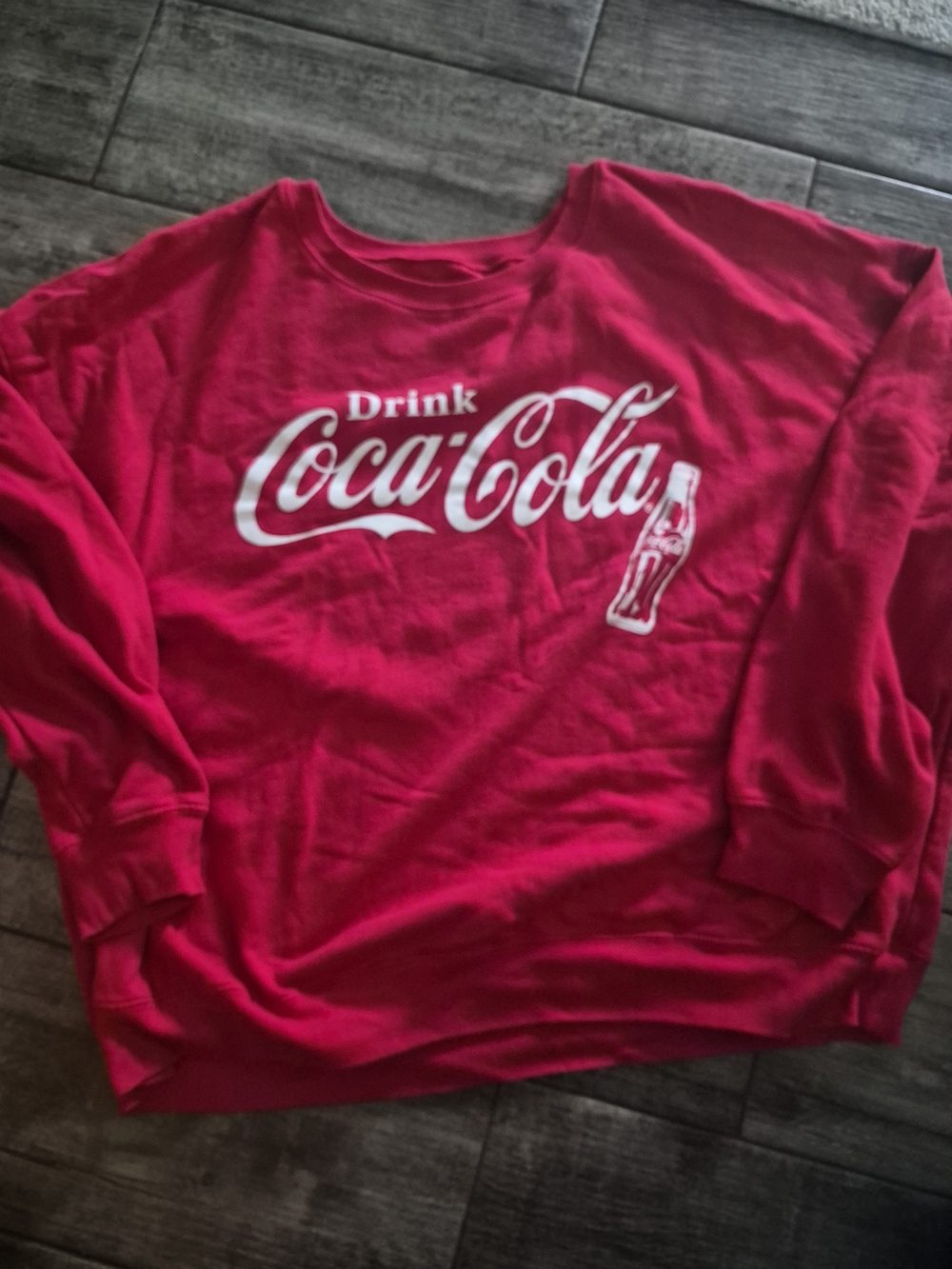 Coca Cola Bright Red Women's Crewneck Sweatshirt
